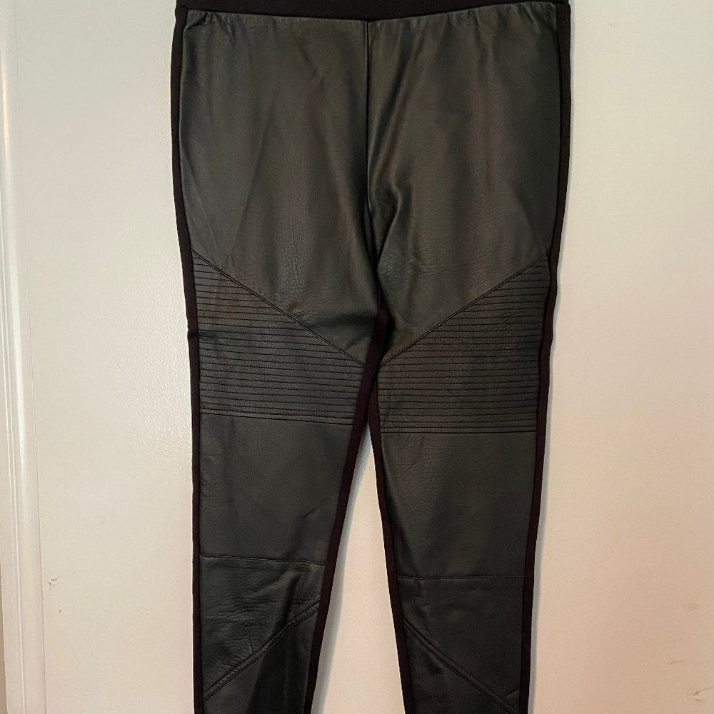 Trouve Leather Moto Leggings
